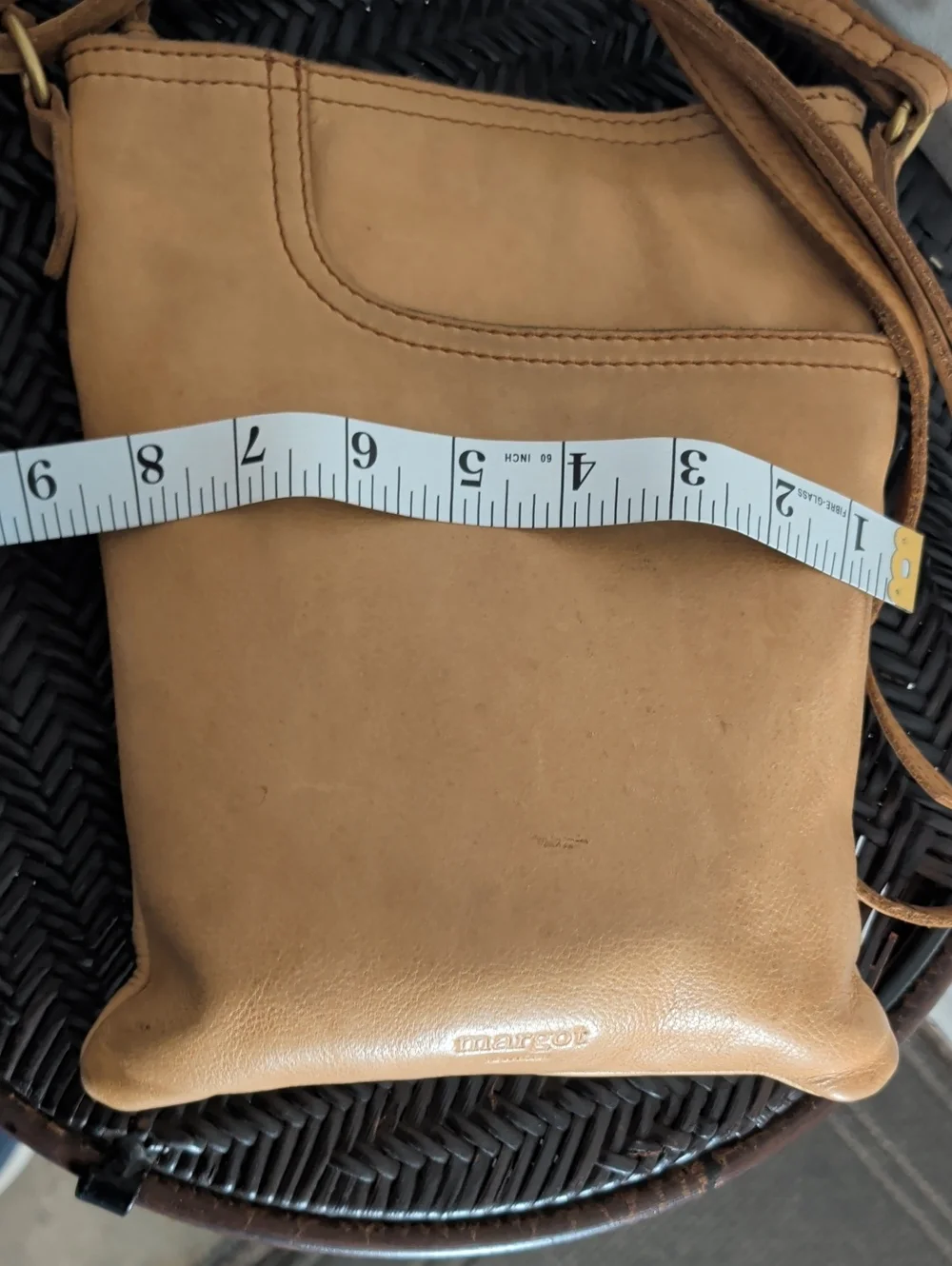 Margot New York Split Pocket Crossbody In Cognac